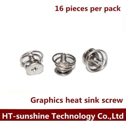 Graphics heat sink screw Spring screw Fixed graphics card screw M2 * 7mm graphics card backplane screw 16pcs free shipping