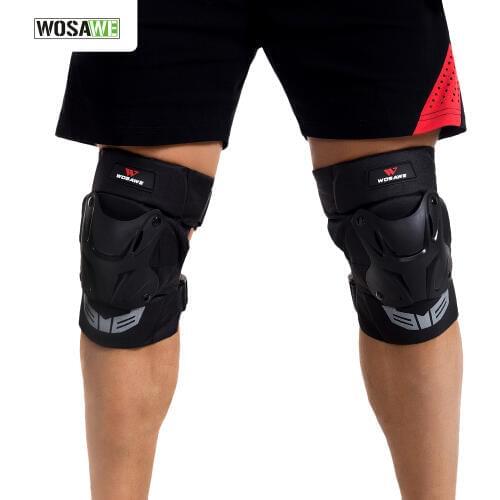 WOSAWE 1Pair Extreme Sports Knee Protector Ski Hunting Skate Scooter Motocross Safety Kneepads Gear PE shell Tactical Protective