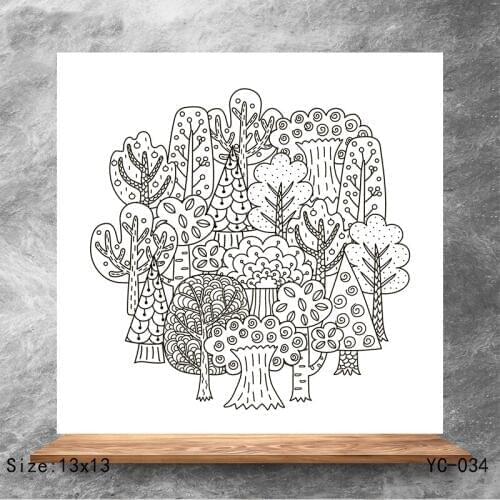 ZhuoAng tree Clear Stamps/Silicone Transparent Seals for DIY scrapbooking photo album Clear Stamps
