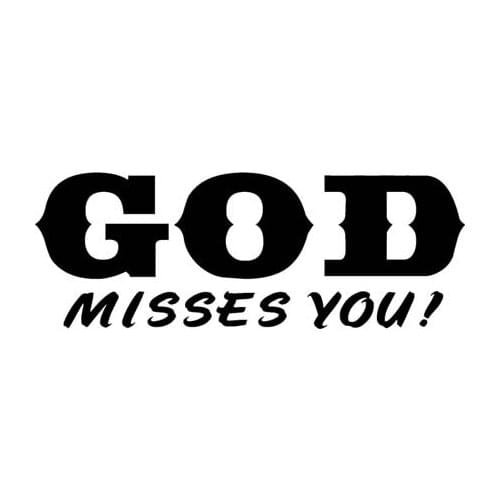 12.7CM*4.7CM GOD MISSES YOU Jesus Vinyl Car Motorcycle Sticker Decals Black/Silver C13-000222