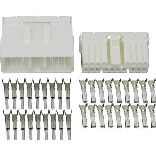 18 Pin sheathed white car connector with terminal DJ7181-1.8-11/21 18P car connector