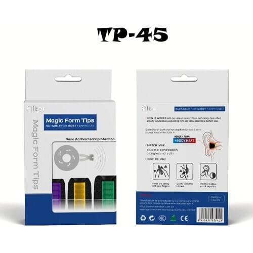 3Pairs/Lot TP-45 4.5-6.5mm Sponge spiral ear cap Memory Isolating foam eartips Noise For In Ear Earphone Earphone Accessories