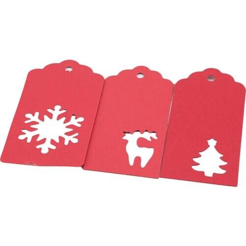 50PCS Multi Style Kraft Paper Tags Christmas Combination Set Kraft Paper Tags DIY Crafts Hang Tag Gift Wrapping Supplies Labels