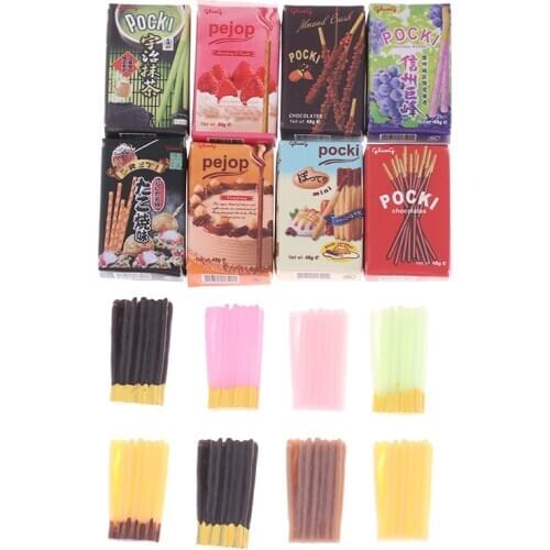 8pcs/lot Cute Dollhouse Pretend Food Mini Chocolate Cookies 1/12 1/6 Miniatural Food Miniature