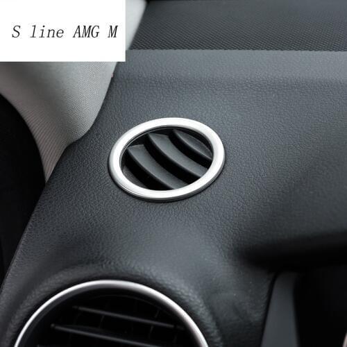 Car Styling 2pcs/set stainless steel Car air conditioning outlet decoration trim For Mercedes Benz C Class W204 C180 C200 11-14