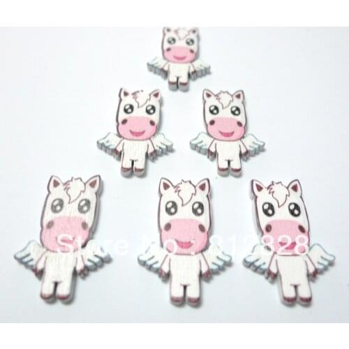 Free Shipping 20pcs Unicorn Wood Crafts,Wood Embellishments,Wood Ornaments For Scrapbooking