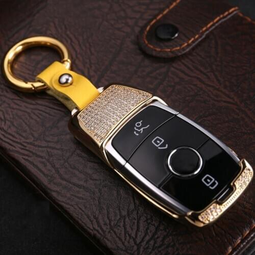 2019 New Luxury Diamond Car Key Case Key Shell Key Fob For Mercedes Benz 2017 E Class W213 key Chain Ring Cover Accessories