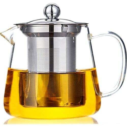 Hot sale, Heat Resistant Glass Tea Pot Flower Tea Set Puer kettle Coffee Teapot Convenient Office Teaset 1pcs,kung fu pot set