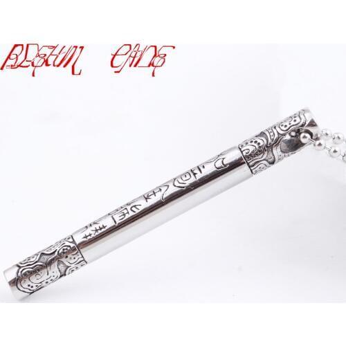 Fashion Punk Stainless Steel Vintage golden cudgel Pendants Necklace For Men Jewelry