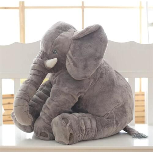 Cartoon Big Size Plush Elephant Toy Kids Sleeping Back Cushion Stuffed Pillow animal Doll Baby Doll Birthday Gift for children