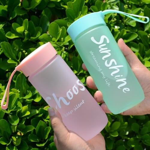 Newest Style Water Bottle Portable Outdoor Sports Safety PC Plastic Tea Cup 600ML Students Children Birth Gift Use Customized