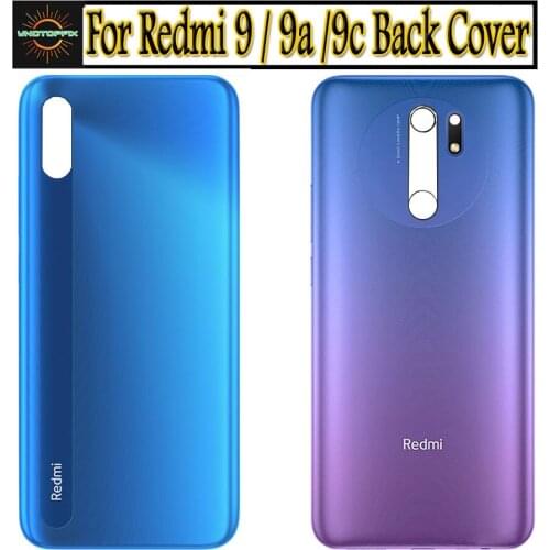 For Xiaomi Redmi 9 9a Battery Cover Back Cover Panel Rear Door Housing Case For Redmi 9 Back battery Cover door 9A Battery Cover
