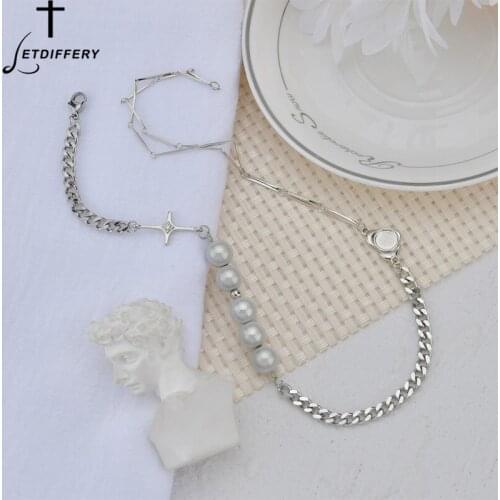 Letdiffery New Fashion Heart Pendant Necklace Romantic Pearl Necklaces for Women Girls Jewelry Party Birthday Gifts