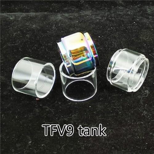 5PCS Original FATUBE bubble Straight Glass TUBE for TFV9 TANK 6.5ML 5ML Clear Rainbow color