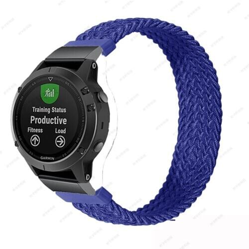 22mm Quick Release Solo Loop Braid Nylon Watchband Strap For Garmin Fenix 6 Pro Fenix 5 935 945 Smart Watch Fashion Bracelet