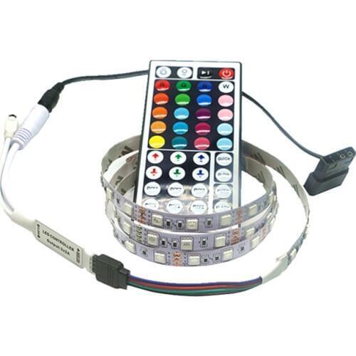 Magnetic RGB LED Strip Light Full Kit for PC Computer Case, SATA power supply interface,Fixed by Magnet,Remote Control Color