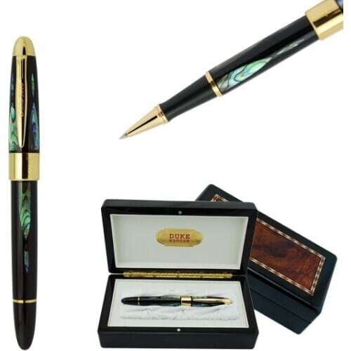 Luxury Pen High Quality Duke Silver and Gold Rollerball Pen The Best Business Gift Pens with An Gift Box Black Ink Ballpoint Pen