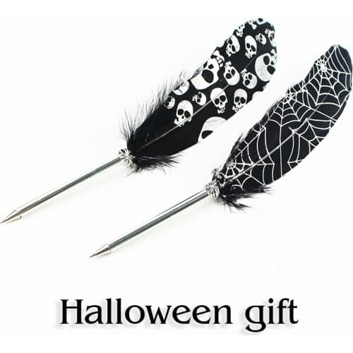 Halloweenpens for writing cute black ink pen for kids gift Human skeleton school supplies