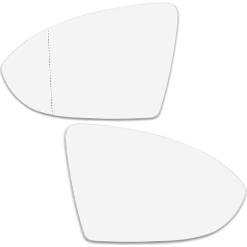 Wide Angle Exterior Mirror Glass Heated With Backing Plate Side Rear View Mirror Glass For 2013-2016 Volkswagen Golf MK7