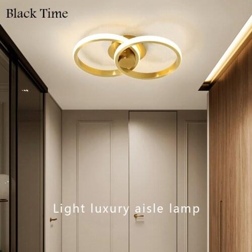 Modern Home LED Chandeliers Gold Indoor Ceiling Chandelier Lamp for Living Room Bedroom Aisle Corridor Balcony Light Decor Light
