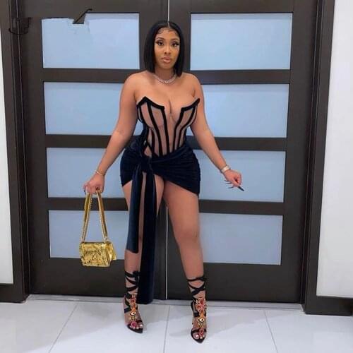 Sexy Nude Sleeveless Real Sample Custom African Girl Black Velvet Short Mini Pom Dresses 2021 Birthday Party