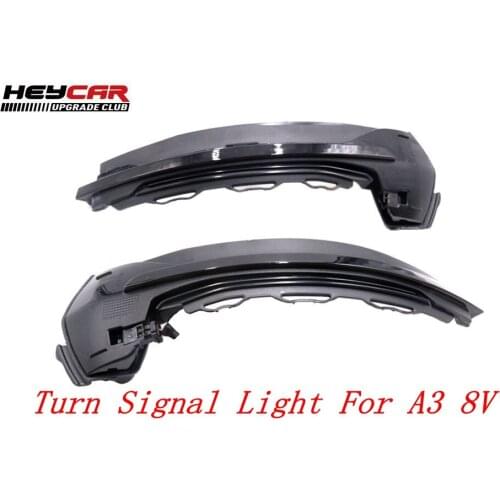 LED Flowing Rear View Dynamic Sequential Mirror Turn Water Signal Light For Audi A3 8V