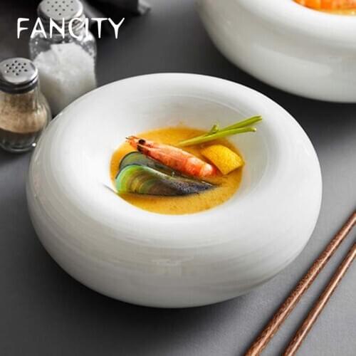 FANCITY New artistic conception dishes, tableware, special insulation dishes, creative hotel ceramic personality restaurants wit