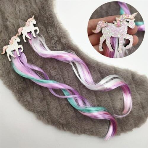 Cute Girls Hairpin Child Twist Braid Hair Clip Simple Barrette Unicorn Cartoon Hair Rope Accessories Kids Wig Rope Hair Braider