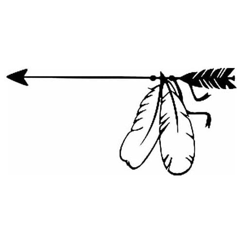 14.5CM*6.9CM ARROW FEATHERS Vinyl Decal Personality Car Sticker Black/Silver C10-01971