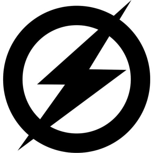 14.6cm*15.1cm Super Hero The Flash logo Fashion Car-Styling Car Sticker Black/Silver S3-6563