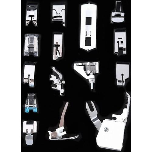 15Pcs Presser Foot Elastic Cord Band Fabric Stretch Domestic Sewing Machine Part Accessories Foot Presser Garment Supply