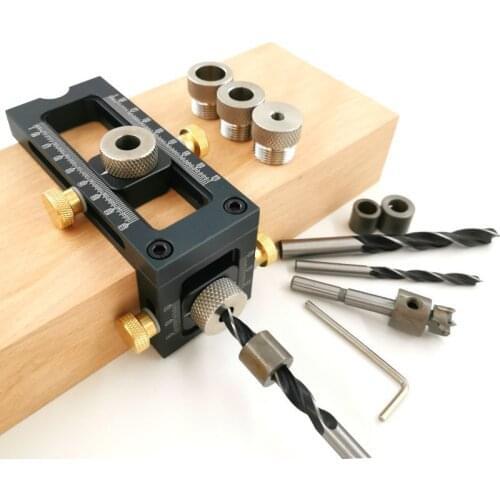 2 In 1 Drill Punch Positioner Locator Jig for Baby Crib Cross Oblique Flat Head Puncher Bed Cabinet Screw Woodworking Tools