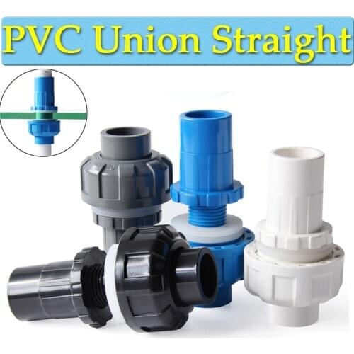 5Pcs 20 25 32 40 50mm PVC Pipe Connector Fish Tank Drainage Unoin Aquarium Water Supply Pipe Joints Garden Irrigation Fittings