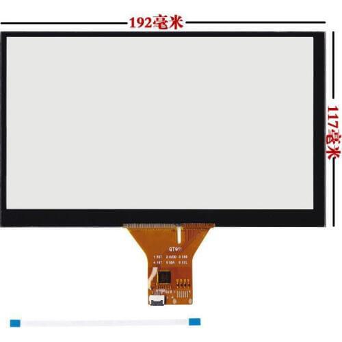 8 inch capacitive touch screen 192 * 117 mm to 1024 x600 GPS Android touch screen panel glass