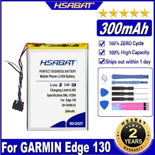 HSABAT 361-00086-02 300mAh Battery for GARMIN Edge 130 Edge130 1ICP4/20/28