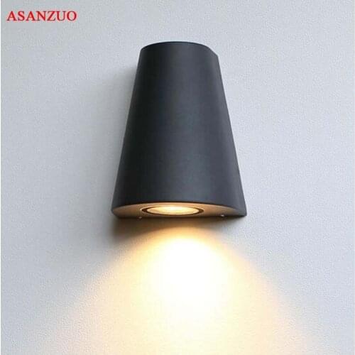 Aluminum Outdoor Wall Lamp 3W GU10 LED Bulb Entrance Garden Street Park LED Porch Light