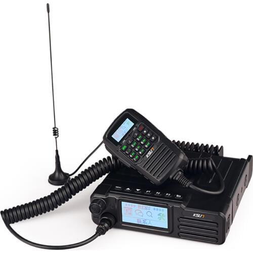 NEWEST KSUN 50W/40W Dual Band VHF&UHF Car Radio GPS Control Dual Mode Car Station National intercom +50W High Power Car Radio