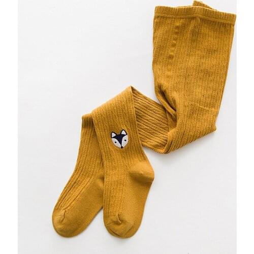 Baby Pantyhose Girls Tights Embroidery Cartoon Pattern Girl Pants Cotton Winter Stockings Trousers Autumn Tights 1-12 Years