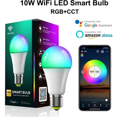 E27 LED2.4GWiFi Bluetooth Remote Control Remote Control RGB Light Full Color 5 Way Light Bulb Smart LED Light Bulb