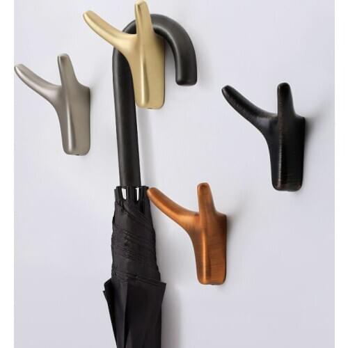 Zinc alloy Cow Horn Hanging Hook Vintage Wall decoration Hanger Rack for Clothes Hat Scarf Key Storage Organize hardware