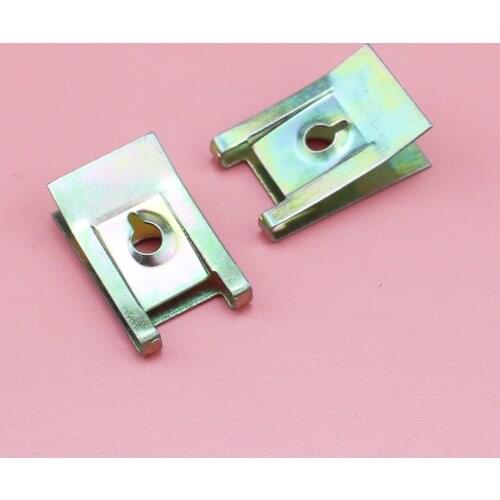 KUMMYY 20PCS Fastener Clips Screw Base U Type Nut Mounting Automobile Engine Fender Bumper Guard Plate Clamp 3mm