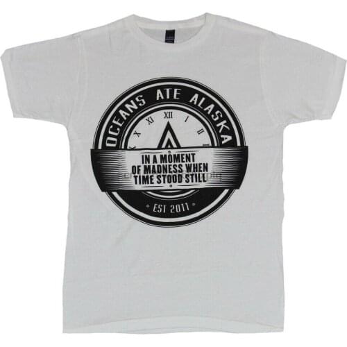 Oceans Ate Alaska Mens T-Shirt - In A Moment Of Madness Clock Face Logo Image