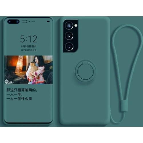 Soft Silicone Case For Samsung Galaxy S10 E S9 S8 S20 Plus Ultra Note 10 20 Pro 9 20 Shockproof Ring Stand Bracket Holder Cover