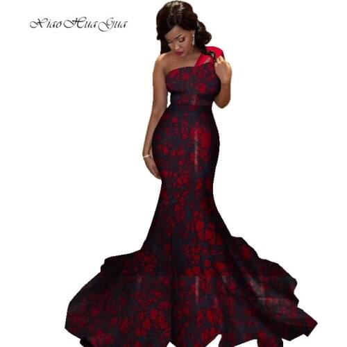 2019 new african printed cotton material women party dresses african women long wedding dress African dresses for women WY2829