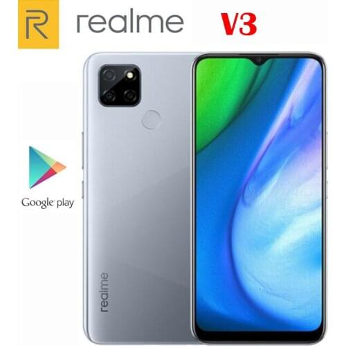 New Official Original Realme V3 5G Smart Phone MTK720 Octa Core Android10.0 OS 6.5inch 13.0MP Camera 5000mAh 18W Fast Charge