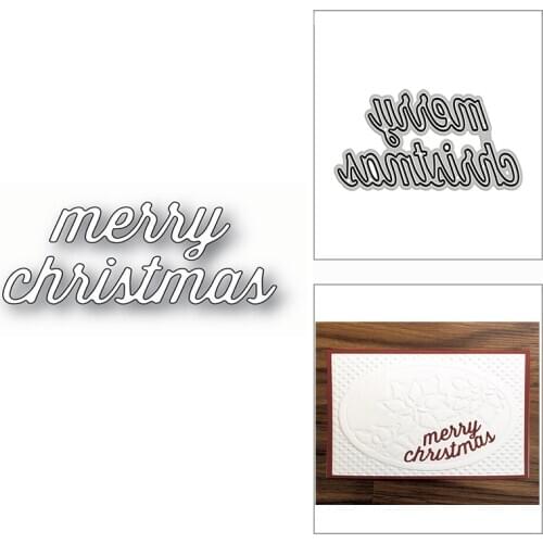 New Merry Christmas Special Words 2020 Metal Cutting Dies for DIY Scrapbooking Decor and Card Making Embossing Craft No Stamps