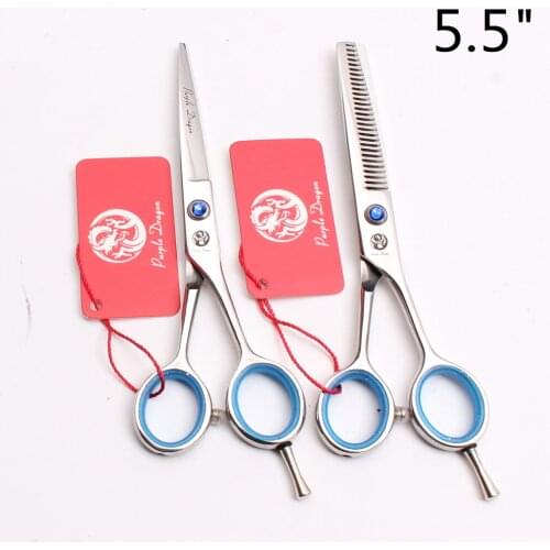 5.5" 16cm Purple Dragon Haircut Barber Shop Thinning Scissors Cutting Shears Hairdressers Tool Professional Hair Scissors Z1117