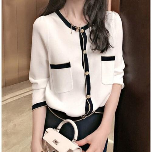 2021 Autumn New Xiaoxiangfeng Outside Cardigan Womens Popular Korean Versatile Sweater