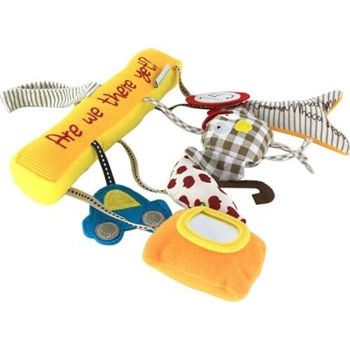 Plush Crib hanging Toy Baby Rattle Appease Stuffed Ringing bed Revolves Stroller Toys cute Owl Music Magic Mirror Kids gift