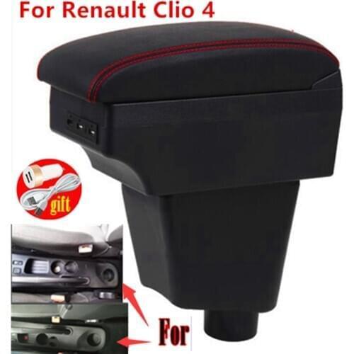 For Renault Clio 4 Captur Armrest For Renault Captur armrest box accessories Storage box with cup holder ashtray with USB 2015